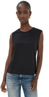 Victoria Beckham Boxy Sleeveless T-shirt In Black
