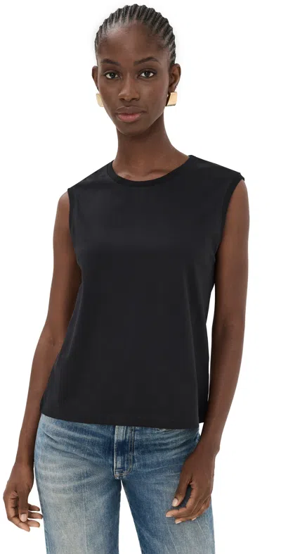 Victoria Beckham Sleeveless Crew Neck T-shirt In Black
