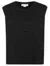 Victoria Beckham Boxy Sleeveless T-shirt In Nero