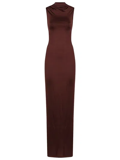 VICTORIA BECKHAM SLEEVELESS TWIST BACK GOWN