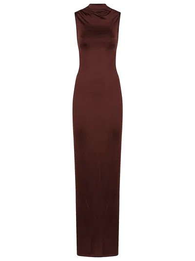 VICTORIA BECKHAM SLEEVELESS TWIST BACK GOWN