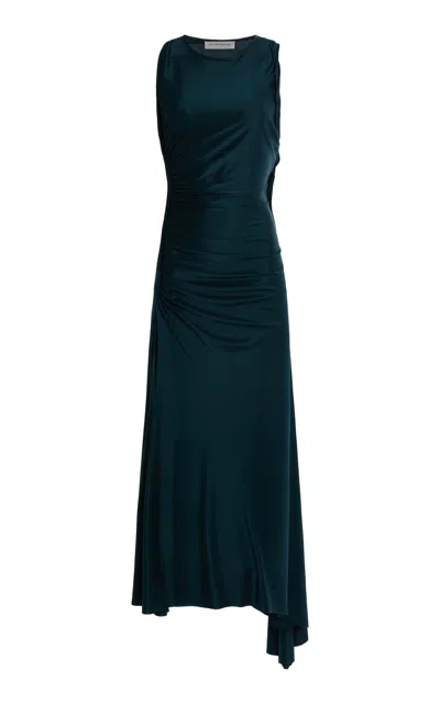 Victoria Beckham Sleeveless Twist Detail Dress In Blue