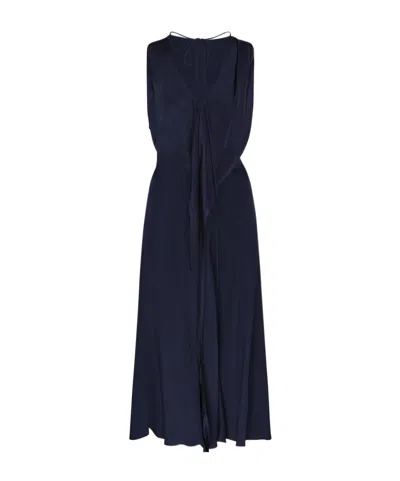 VICTORIA BECKHAM VICTORIA BECKHAM SLEEVELESS V-NECK LONG DRESS