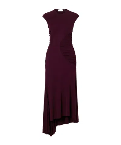 Victoria Beckham Sleeveless Waist-fitted Maxi Dress In Brown