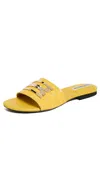 Victoria Beckham Slides Printed Croco Lemon In Printed Croco Lemon