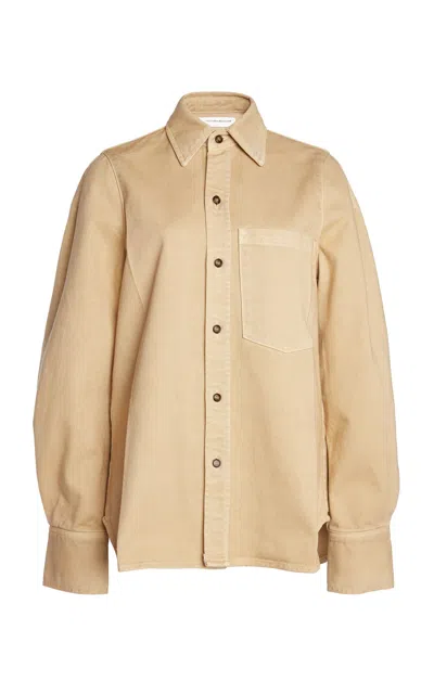 Victoria Beckham Slim Cotton Shirt In Yellow