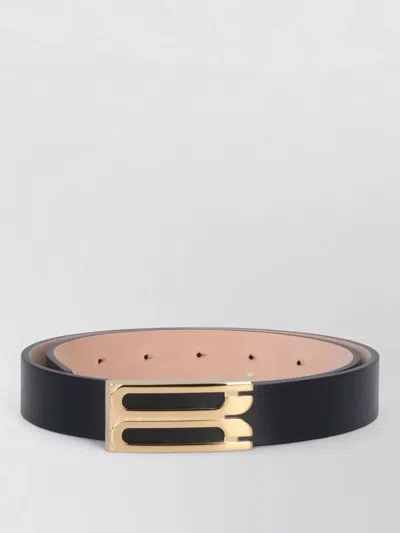 Victoria Beckham Slim Waist Belt Adjustable Length Multiple Holes In Black