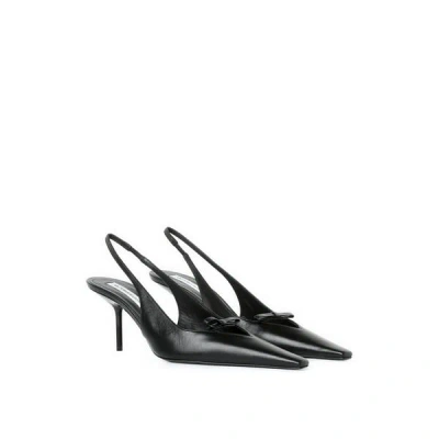 Victoria Beckham Sling-back En Cuir In Black