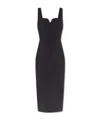 Victoria Beckham Fitted Mini Dress With Shoulder Pads In Black