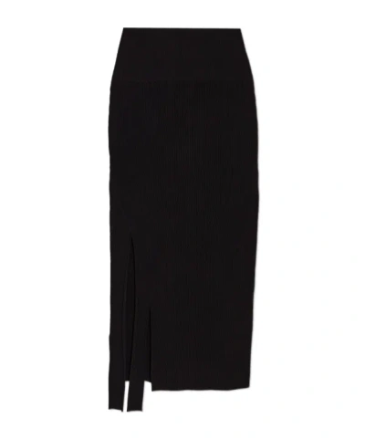 Victoria Beckham Slit Skirt In Black