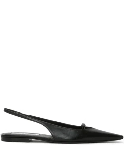 Victoria Beckham Sloan Slingback Pointed-toe Flats In Black
