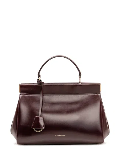 Victoria Beckham Sloane Frame Handbag In Dark Burgundy