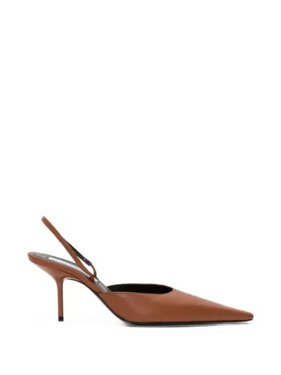 Victoria Beckham Sloane Slingback Heeled Pumps In Brown