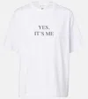 Victoria Beckham Slogan Cotton Jersey T-shirt In White