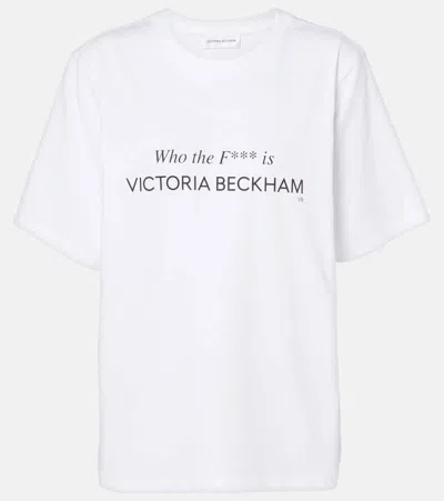 VICTORIA BECKHAM SLOGAN COTTON-JERSEY T-SHIRT
