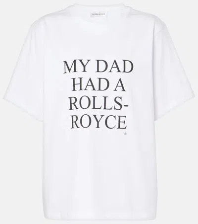 VICTORIA BECKHAM SLOGAN COTTON JERSEY T-SHIRT