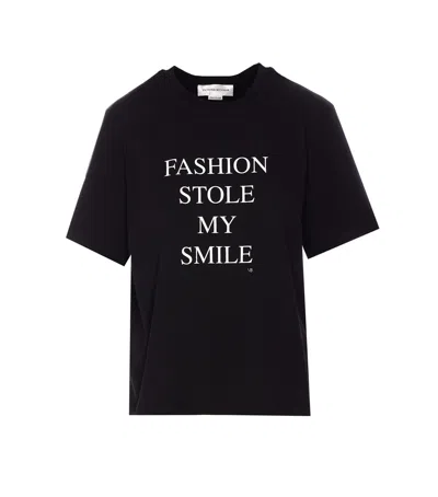 Victoria Beckham Slogan Fashion Stole T-shirt In Black