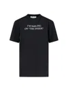 Victoria Beckham Womens Black Text-print Organic-cotton T-shirt In Black