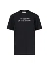 Victoria Beckham I'm Smiling On The Inside T-shirt In Black  