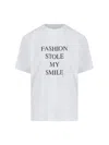 Victoria Beckham White T-shirt With Slogan Lettering On The Front In Cotton Woman In White