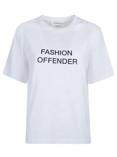 Victoria Beckham Slogan T-shirt In White