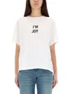 Victoria Beckham Slogan T-shirt In White