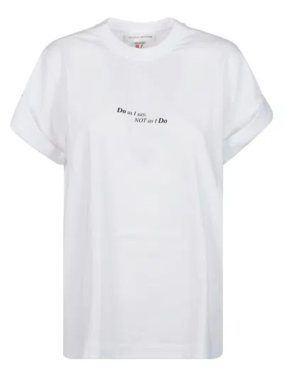 Victoria Beckham Slogan T-shirt In White