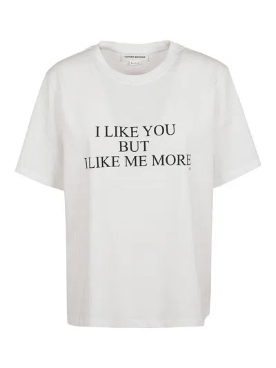 Victoria Beckham Fashion Stole My Smile White T-shirt