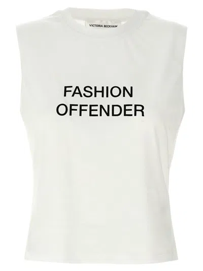 Victoria Beckham Slogan Tops In White