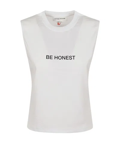 Victoria Beckham Be Honest T-shirt In White