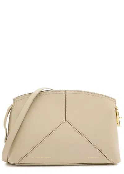 Victoria Beckham Small Classic Leather Clutch In Neutral