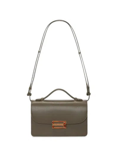 Victoria Beckham Small Dorian Leather Cross Body Bag In Brown