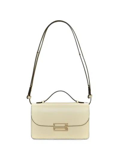 Victoria Beckham Small Dorian Leather Cross Body Bag In Neutral