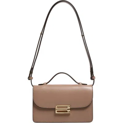 Victoria Beckham Small Dorian Leather Shoulder Bag In Brown