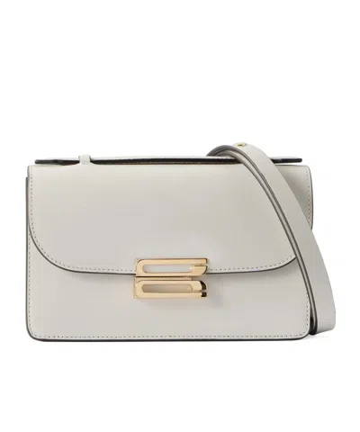 Victoria Beckham Dorian Small Leather Shoulder Bag In Gray