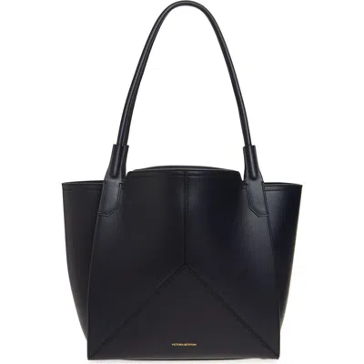 Victoria Beckham Small Victoria Leather Tote In Blue