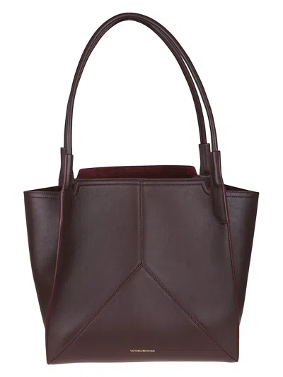Victoria Beckham Small Victoria Tote In Burgundy