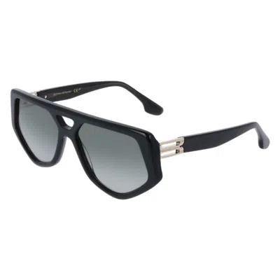 Victoria Beckham Smoke Gradient Pilot Ladies Sunglasses Vb681s 305 58 In Black