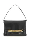 Victoria Beckham Womens Black Chain-embellished Leather Shoulder Bag In Black