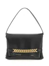 Victoria Beckham Womens Black Chain-embellished Leather Shoulder Bag In Black