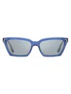 Victoria Beckham Soft Square Sunglasses In Blau