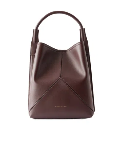 Victoria Beckham Solid Color Bucket Bag In White