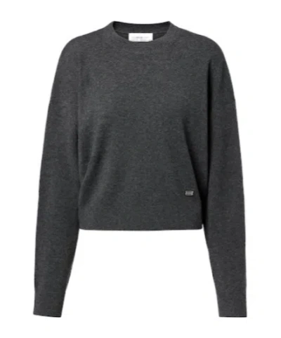 Victoria Beckham Solidcolor Crew Neck Sweater In Gray