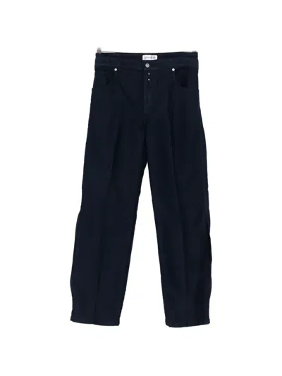 Victoria Beckham Split-detail Trousers In Blue