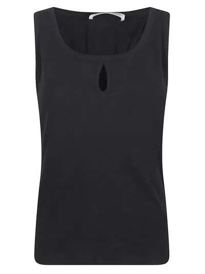 Victoria Beckham Split Tank Top In Black