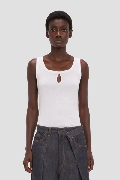 Victoria Beckham Split Tank Top In White