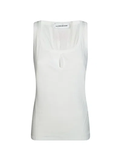 Victoria Beckham Split Tank Top In White