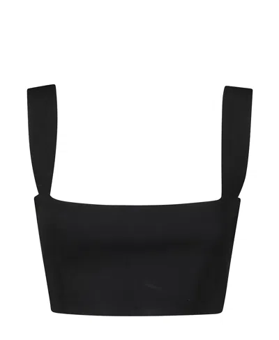 Victoria Beckham Body Square-neck Sports Bra In Black