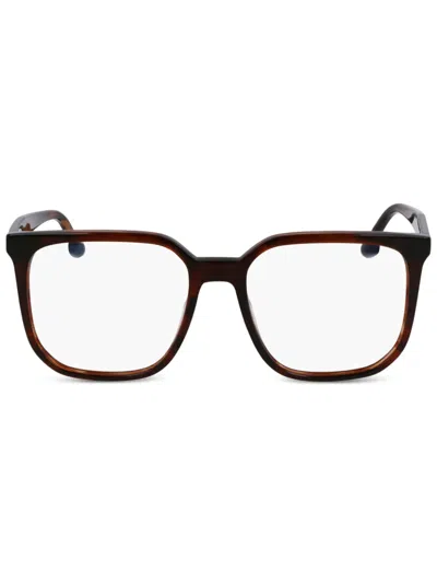 Victoria Beckham Square-frame Glasses In Brown