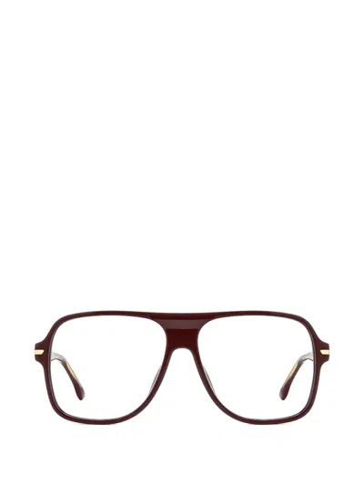 Victoria Beckham Square-frame Glasses In Metallic